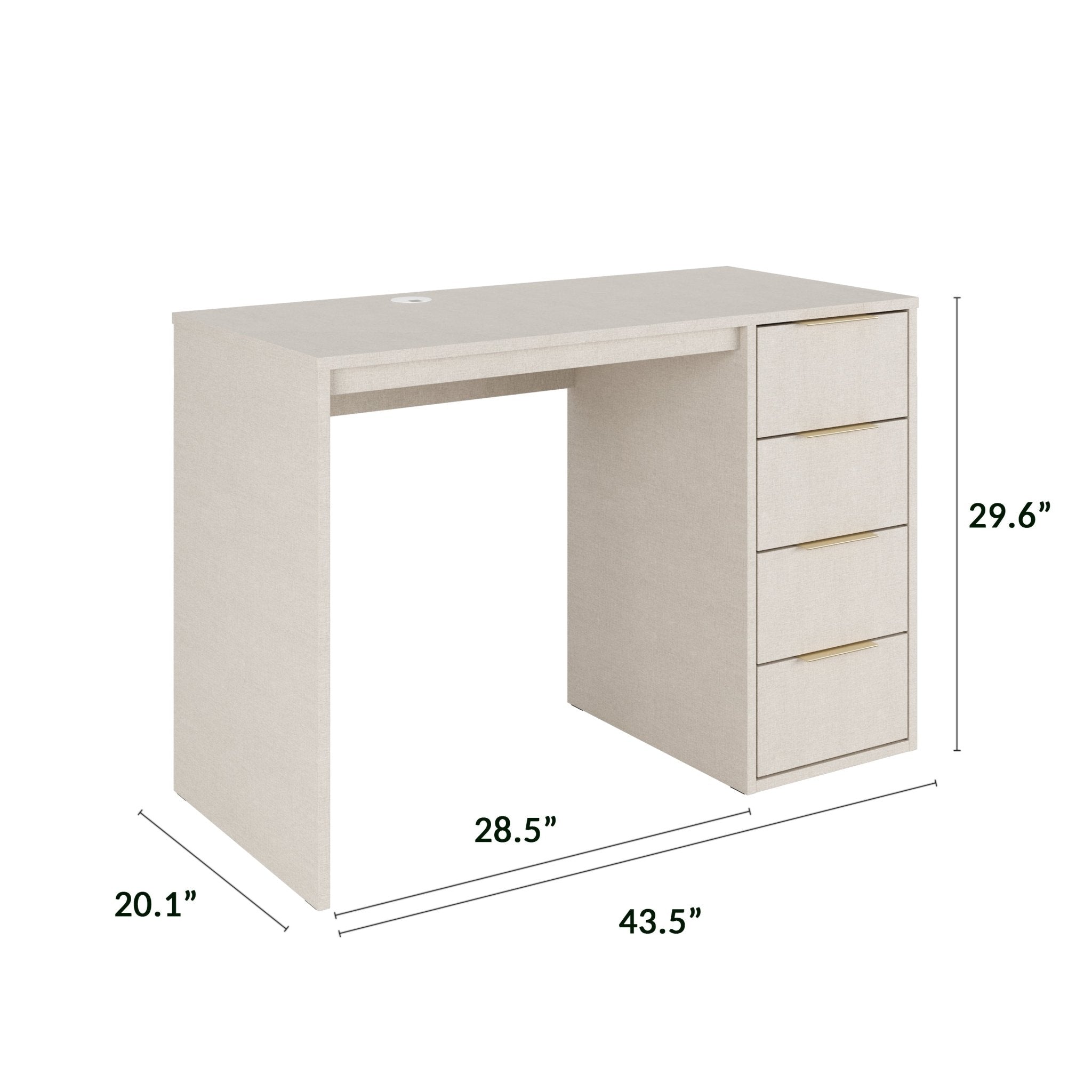 Screw-U Desk in Linen - Tool-free, easy-assembly modern desk by Simply Built - #color_linen