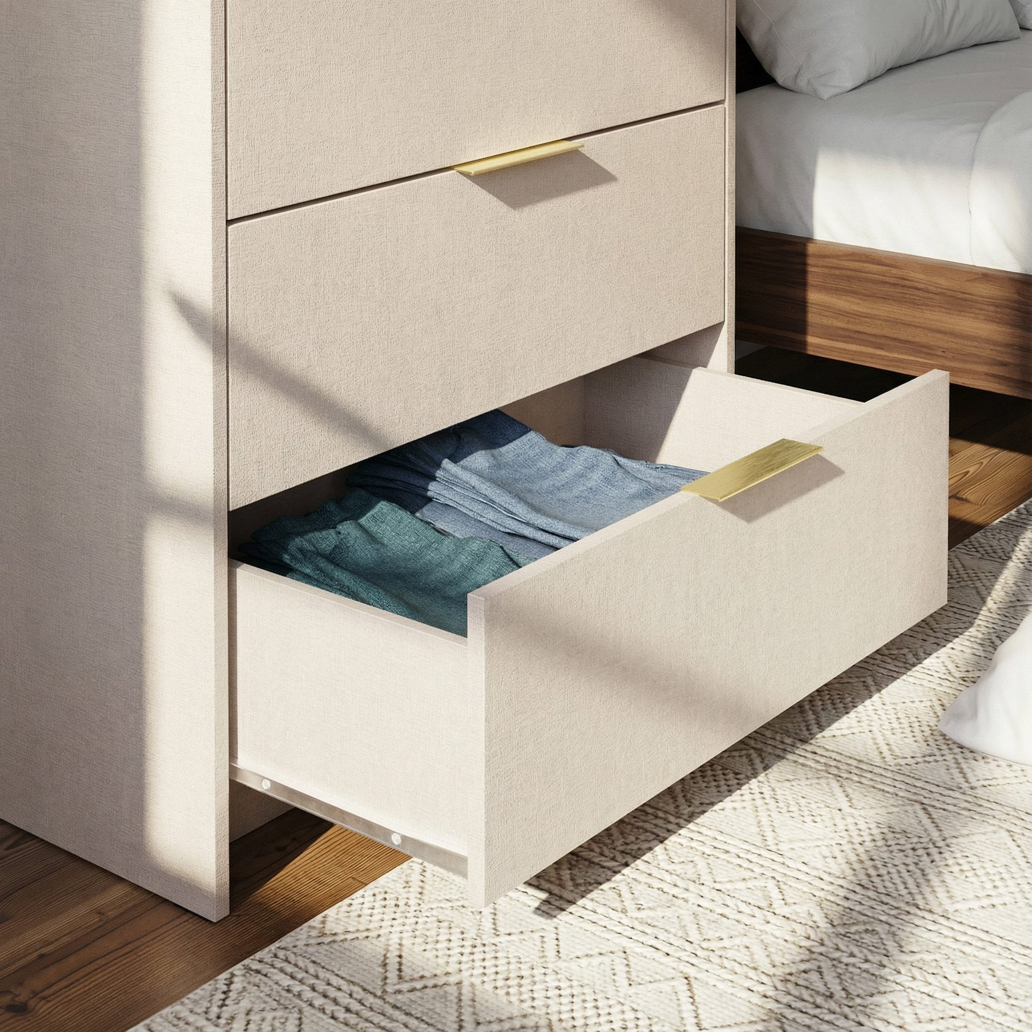 Screw-U Dresser in Linen - Tool-free, easy-assembly modern dresser by Simply Built - #color_linen