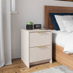 Screw-U Nightstand in Linen - Tool-free, easy-assembly modern nightstand by Simply Built - #color_linen