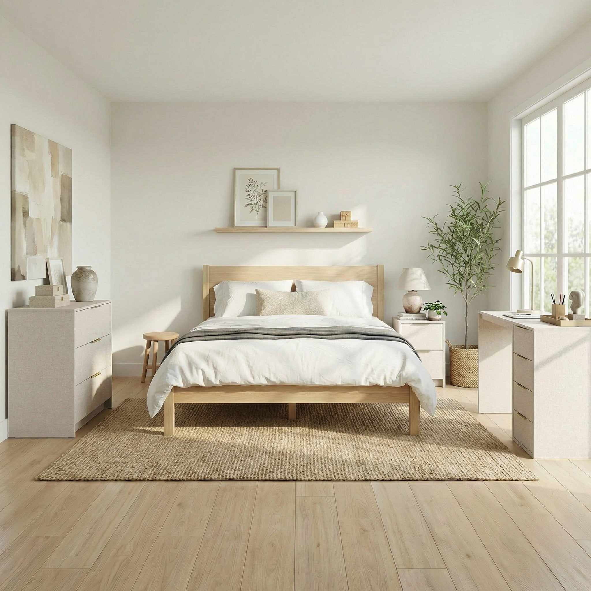 Zero Screws Given Bundle in Linen- Tool-free, easy assembly modern furniture by Simply Built - #color_linen