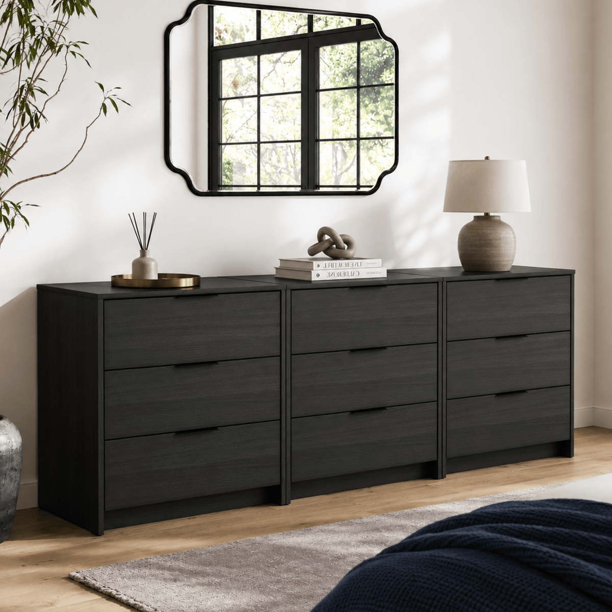 Screw-U Dresser in Charcoal Oak - Tool-free, easy-assembly modern dresser by Simply Built - #color_charcoal oak