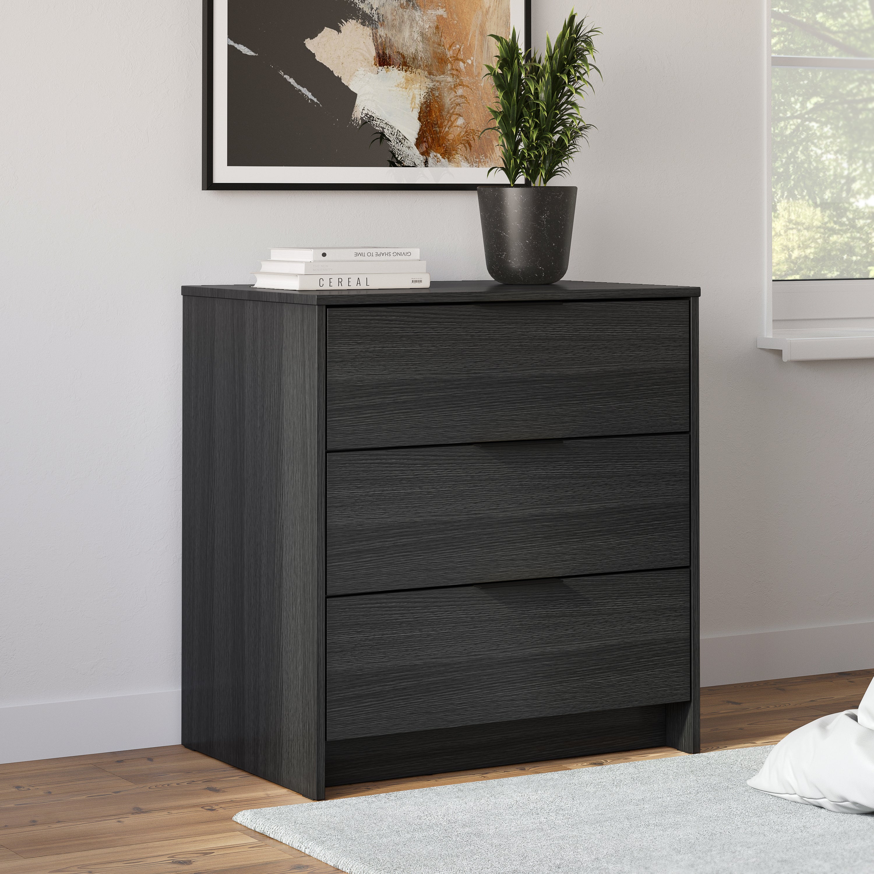 Screw-U Dresser in Charcoal Oak - Tool-free, easy-assembly modern dresser by Simply Built - #color_charcoal oak