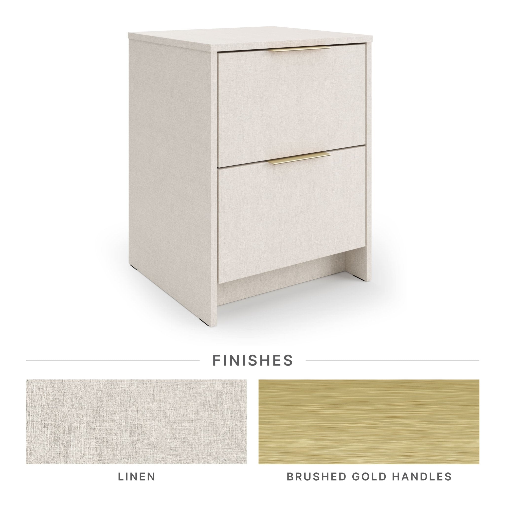 Screw-U Nightstand in Linen - Tool-free, easy-assembly modern nightstand by Simply Built - #color_linen
