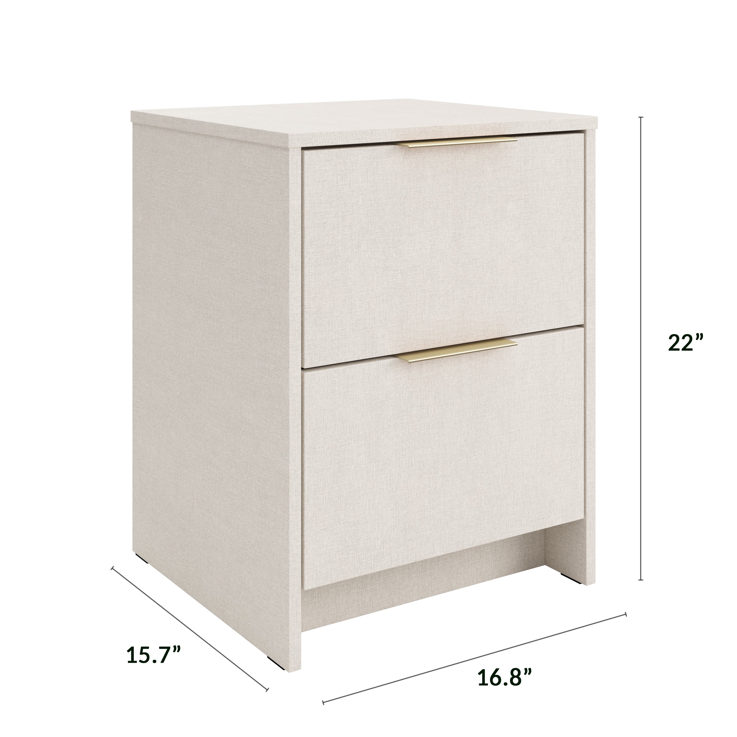 Screw-U Nightstand in Linen - Tool-free, easy-assembly modern nightstand by Simply Built - #color_linen