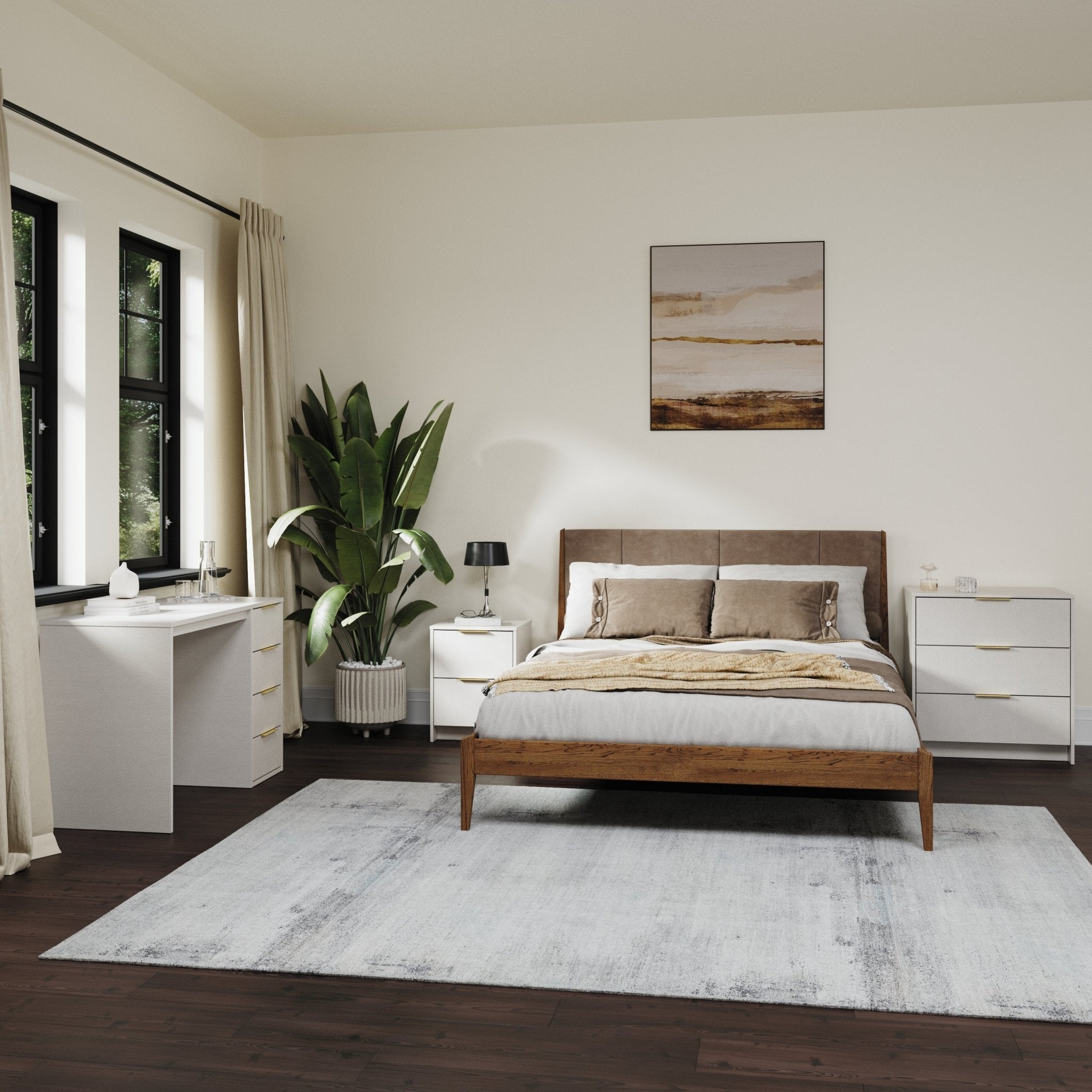 Zero Screws Given Bundle in Linen- Tool-free, easy assembly modern furniture by Simply Built - #color_linen
